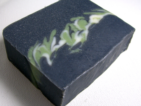Black charcoal soap with french green clay and white kaolin clay